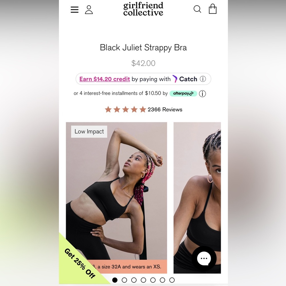 Girlfriend Collective Juliet Strappy Bra